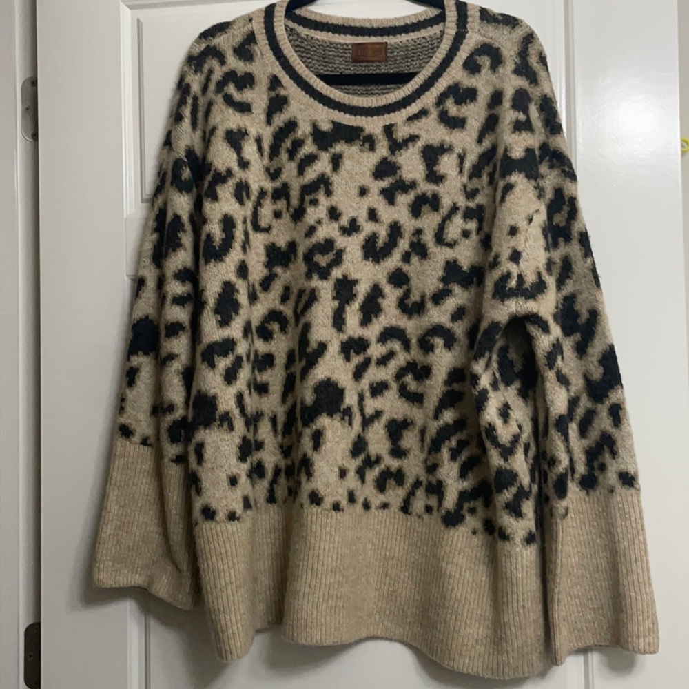 Fun oversized animal print sweater